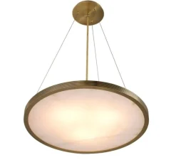 Suspension*Eichholtz Lustre, Pullman, , Ø70cm, H15cm - laiton brossé, albâtre