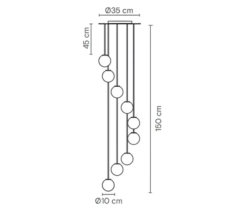 Suspension*Robin Lustre, Royal chandelier circular spiral, , L10cm, H45cm - Albâtre