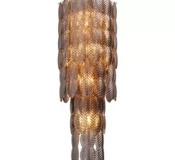 Lustre, Sahure L, laiton brossé, verre fumé, Ø46cm, H123cm - Eichholtz