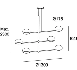Lustre, Suspension, Coco, noir, Ø130cm, H82cm - LEDs C4