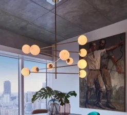 Lustre, Tortora, laiton, ø122cm, H69cm - Eichholtz