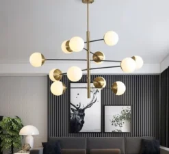 Lustre, Tortora, laiton, ø122cm, H69cm - Eichholtz