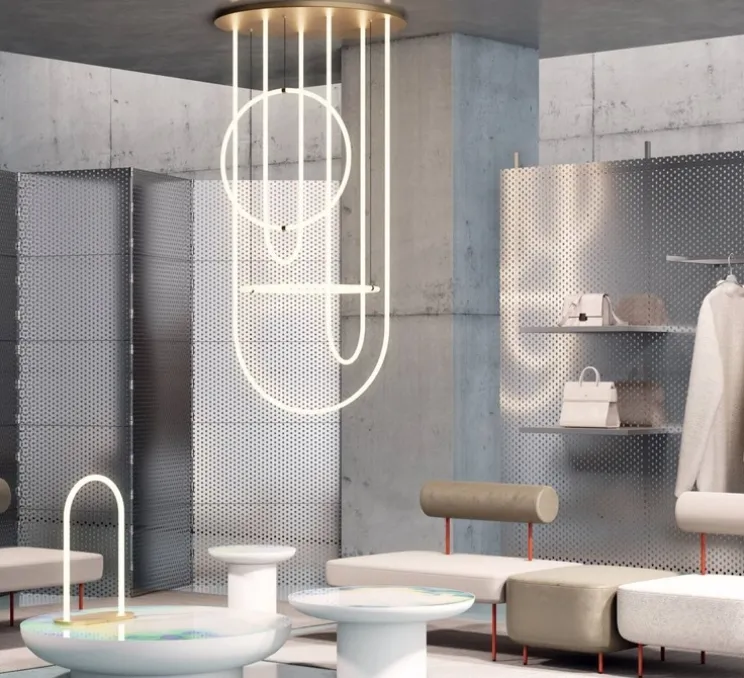 Lustre, Unseen, Chandelier, LED, dim, 2700K, 15883 lm, Ø100cm, H210cm - Petite Friture