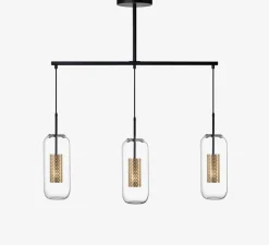 Suspension*Sarah Lavoine Lustre, Vadim Trio, , L104cm, H137cm - noir, laiton