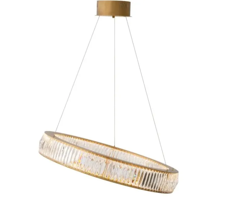 Lustre, Vancouver L, laiton antique, cristal, Ø91cm, H13cm - Eichholtz