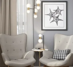 Suspension*Manufacture Lustre, Wool, , Ø26cm, H44cm - laiton satiné, graphite satiné