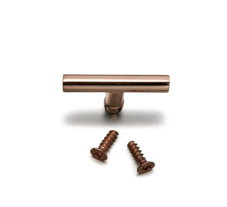 Interrupteur*Fontini Manette pour interrupteur et prise, Do, Simple, Métal cuivre brillant, L4,3cm, H4,3cm -