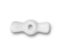 Accessoires*Fontini Manette pour interrupteur, Garby, Porcelaine blanc, Lot de 5, L6,5cm, H2,3cm -