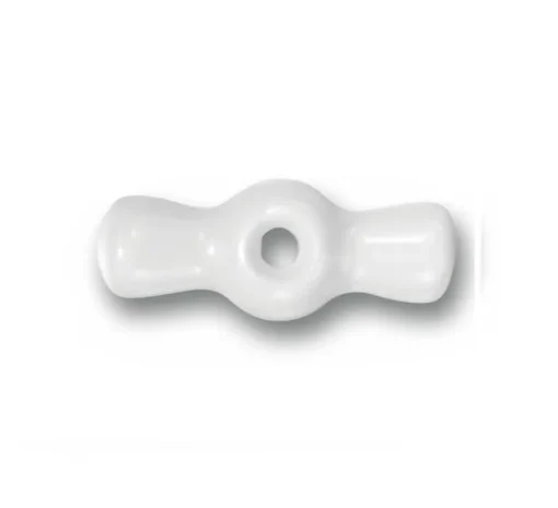 Accessoires*Fontini Manette pour interrupteur, Garby, Porcelaine blanc, Lot de 5, L6,5cm, H2,3cm -