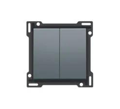 Interrupteur*Niko Manette pour interrupteur, Pure, Simple, Blue grey coated, Interrupteur x2, L5,6cm, H5,6cm -