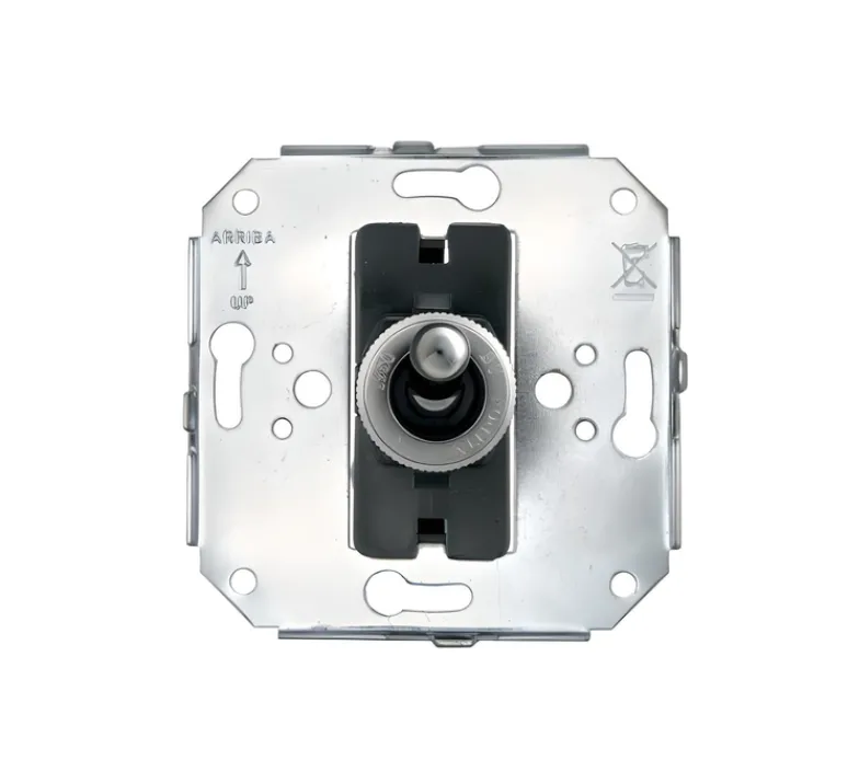 Interrupteur*Fontini Mécanisme, 1950, Simple, Va-et-vient x1, Chrome, L9,1cm, H12,5cm -