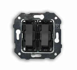 Mécanisme, Bridge, Simple, Va-et-vient x1 et Poussoir x1, Noir mat, L8cm, H8cm - Font Barcelona