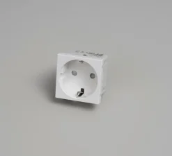 Mécanisme, Buster, Simple, Prise-Schuko x1, Blanc, L4,5cm, H4,5cm - Buster & Punch