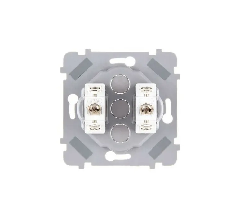 Interrupteur*Modelec Mécanisme, Confidence, Fascination, Simple, Va-et-vient x1 et Levier Poussoir x1, Acier, L3,5cm, H12cm -