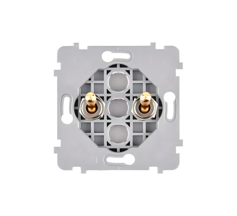 Interrupteur*Modelec Mécanisme, Confidence, Poussoir x1 et Va-et-vient x1, Doré, L3,5cm, H12cm -