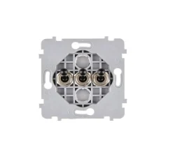 Interrupteur*Modelec Mécanisme, Confidence, Simple, Va-et-vient x3, Noir, L7,5cm, H7,5cm -