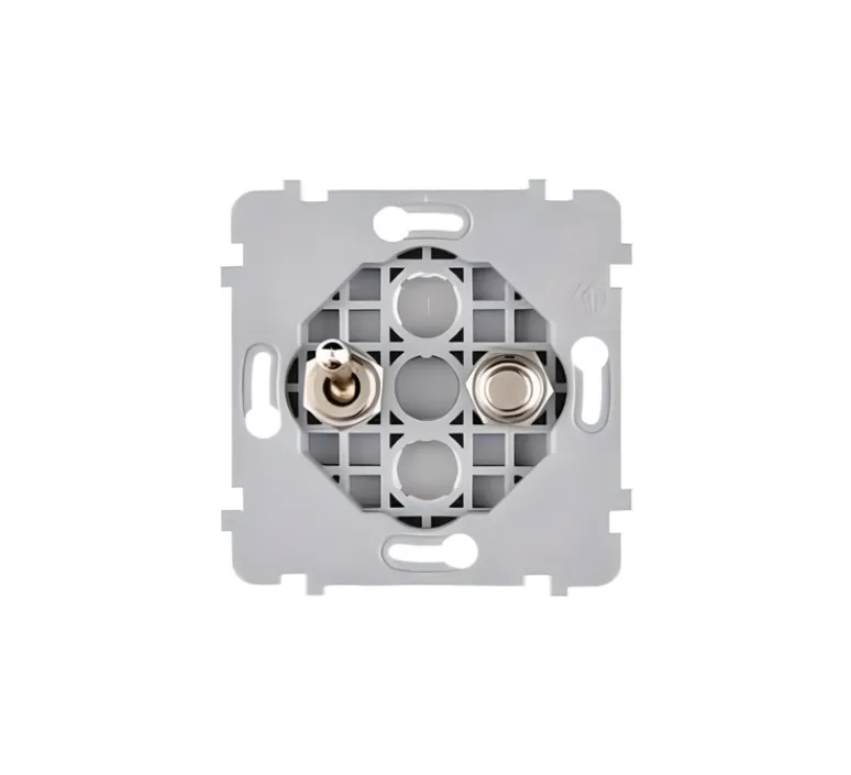 Interrupteur*Modelec Mécanisme, Confidence, Simple, Poussoir x1 et Push x1, Acier, L3,5cm, H12cm -