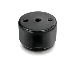 Interrupteur*Fontini Mécanisme, Do, Simple, Va-et-vient x1, Porcelaine noir, L6,4cm, H6,4cm -