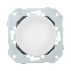 Prise*Fontini Mécanisme, DOM, Simple, Obturateur x1, Blanc glossy, L7,1cm, H7,1cm -