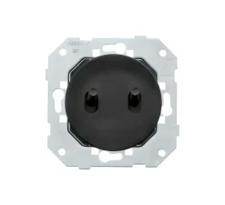 Interrupteur*Fontini Mécanisme, DOM, Simple, Poussoir x2, Noir mat, L7,1cm, H7,1cm -