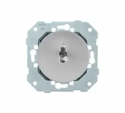 Interrupteur*Fontini Mécanisme, DOM, Simple, Poussoir x1, Aluminium, L7,1cm, H7,1cm -