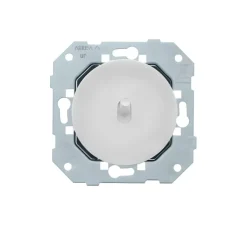 Interrupteur*Fontini Mécanisme, DOM, Simple, Poussoir x1, Blanc glossy, L7,1cm, H7,1cm -