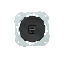 Mécanisme, DOM, Simple, Prise-RJ45 x1, Noir mat, L7,1cm, H7,1cm - Fontini