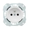 Prise*Fontini Mécanisme, DOM, Simple, Prise-PC x1, Blanc glossy, L7,1cm, H7,1cm -