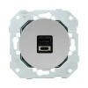 Prise*Fontini Mécanisme, DOM, Simple, Prise-USB A/C x1, Aluminium, L7,1cm, H7,1cm -