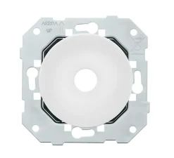 Mécanisme, DOM, Simple, Sortie de câble x1, Blanc, L7,1cm, H7,1cm - Fontini