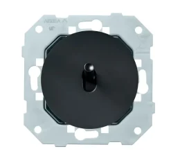 Interrupteur*Fontini Mécanisme, DOM, Simple, Va-et-vient x1, Noir, L7,1cm, H7,1cm -