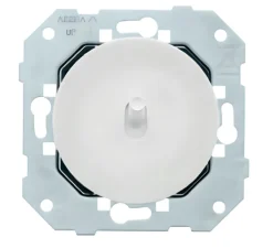 Interrupteur*Fontini Mécanisme, DOM, Simple, Va-et-vient x1, Blanc glossy, L7,1cm, H7,1cm -