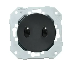 Mécanisme, DOM, Simple, Va-et-vient x2, Noir, L7,1cm, H7,1cm - Fontini