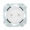 Interrupteur*Fontini Mécanisme, DOM, Simple, Va-et-vient x1 et Poussoir x1, Blanc glossy, L7,1cm, H7,1cm -
