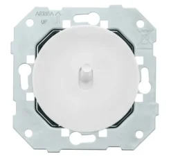 Interrupteur*Fontini Mécanisme, DOM, Simple, Volet roulant x1, Blanc glossy, L7,1cm, H7,1cm -