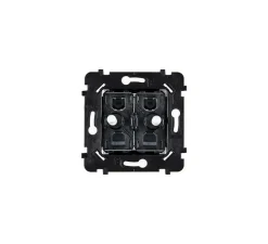 Mécanisme, Désir, Simple, Interrupteur double, Volet roulant poussoir x2, Blanc, L7,5cm, H7,5cm - Modelec