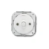 Interrupteur*Fontini Mécanisme, Garby Colonial, Simple, Poussoir x1, Porcelaine blanc, L7,2cm, H6,4cm -