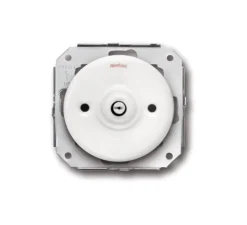 Mécanisme, Garby Colonial, Simple, Porcelaine blanc, Simple allumage x2, L7,2cm, H7,2cm - Fontini