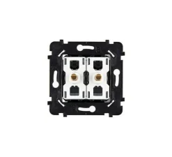 Interrupteur*Modelec Mécanisme, Hitera, Simple, Va-et-vient ou poussoir x2, Doré, L7,5cm, H7,5cm -