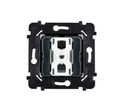 Interrupteur*Modelec Mécanisme, Hitera, Simple, Va-et-vient ou poussoir x1, Acier support blanc, L7,5cm, H7,5cm -