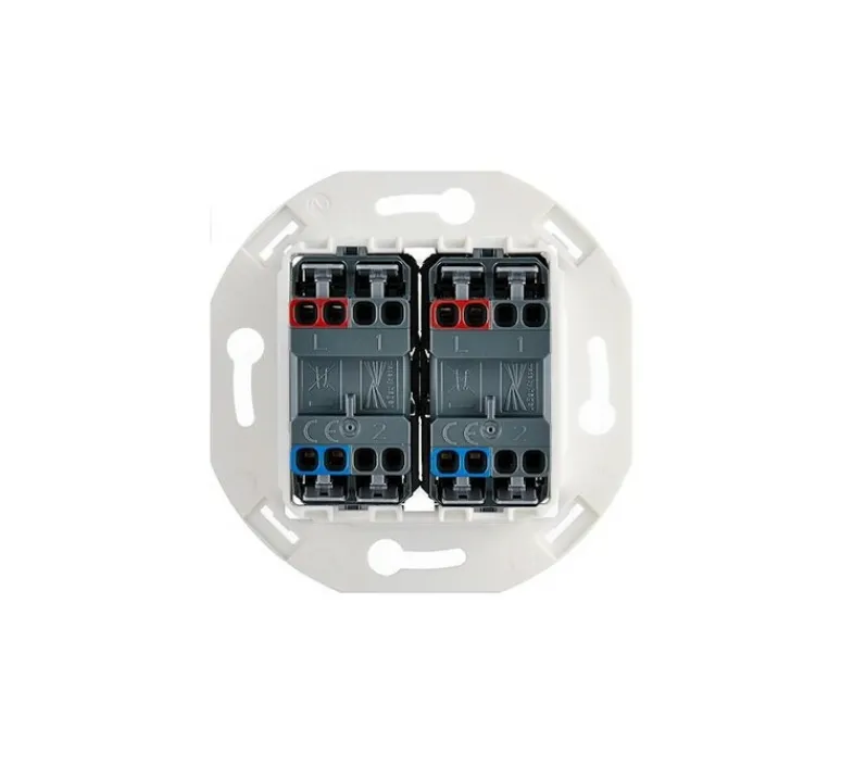 Interrupteur*Modelec Mécanisme, Iris, Rond, Va-et-vient ou poussoir x2, Acier, L7,5cm, H7,5cm -