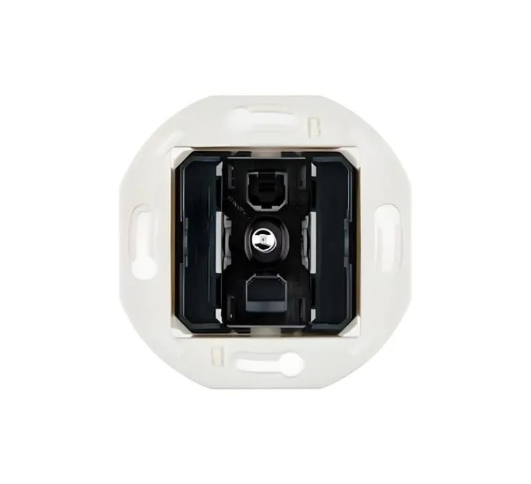 Interrupteur*Modelec Mécanisme, Iris, Rond, Va-et-vient ou poussoir x1, Acier, L7,5cm, H7,5cm -