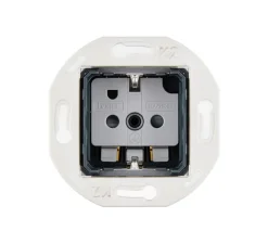 Mécanisme, Iris, Simple, Prise-Schuko x1, L7,5cm, H7,5cm - Modelec