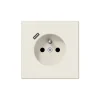 Mécanisme, LS 990, Simple, Prise-2P+T x1, Prise-USB C x1, Ivoire, L8cm, H8cm - Jung