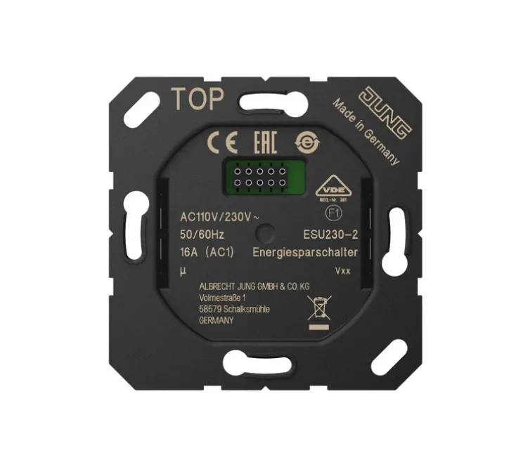 Mécanisme, LS 990, Simple, Noir, Economiseur d'énergie pour interrupteur carte hôtel, L8,5cm, H6,7cm - Jung