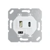 Mécanisme, LS 990, Simple, Prise-USB A/C x1, Blanc, L8,5cm, H6,7cm - Jung