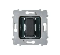 Interrupteur*Modelec Mécanisme, M, Simple, Permutateur x1, Acier verni STB, L7,5cm, H7,5cm -