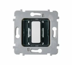 Mécanisme, M, Simple, Va-et-vient ou poussoir x1, Nickel brossé, L7,5cm, H7,5cm - Modelec