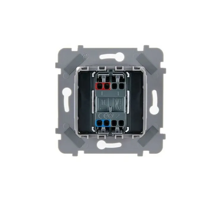 Mécanisme, M, Simple, Va-et-vient ou poussoir x1, Nickel brossé, L7,5cm, H7,5cm - Modelec