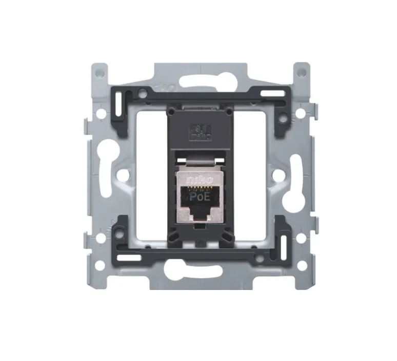 Prise*Niko Mécanisme, Pure, Simple, Prise-RJ45 STP Cat 6A x1, L7,35cm, H7,35cm -